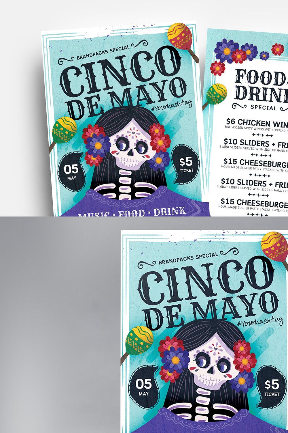 Cinco De Mayo Flyers / Posters Vol.3 pinterest preview image.