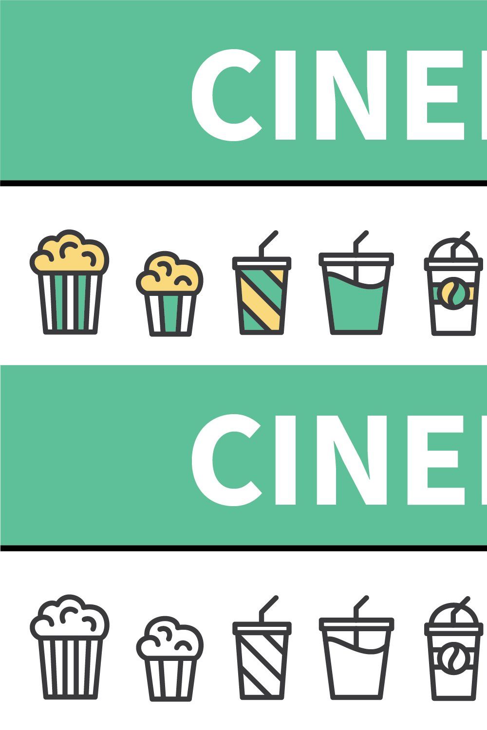 Cinema / Movie / Theater / Film Icon pinterest preview image.