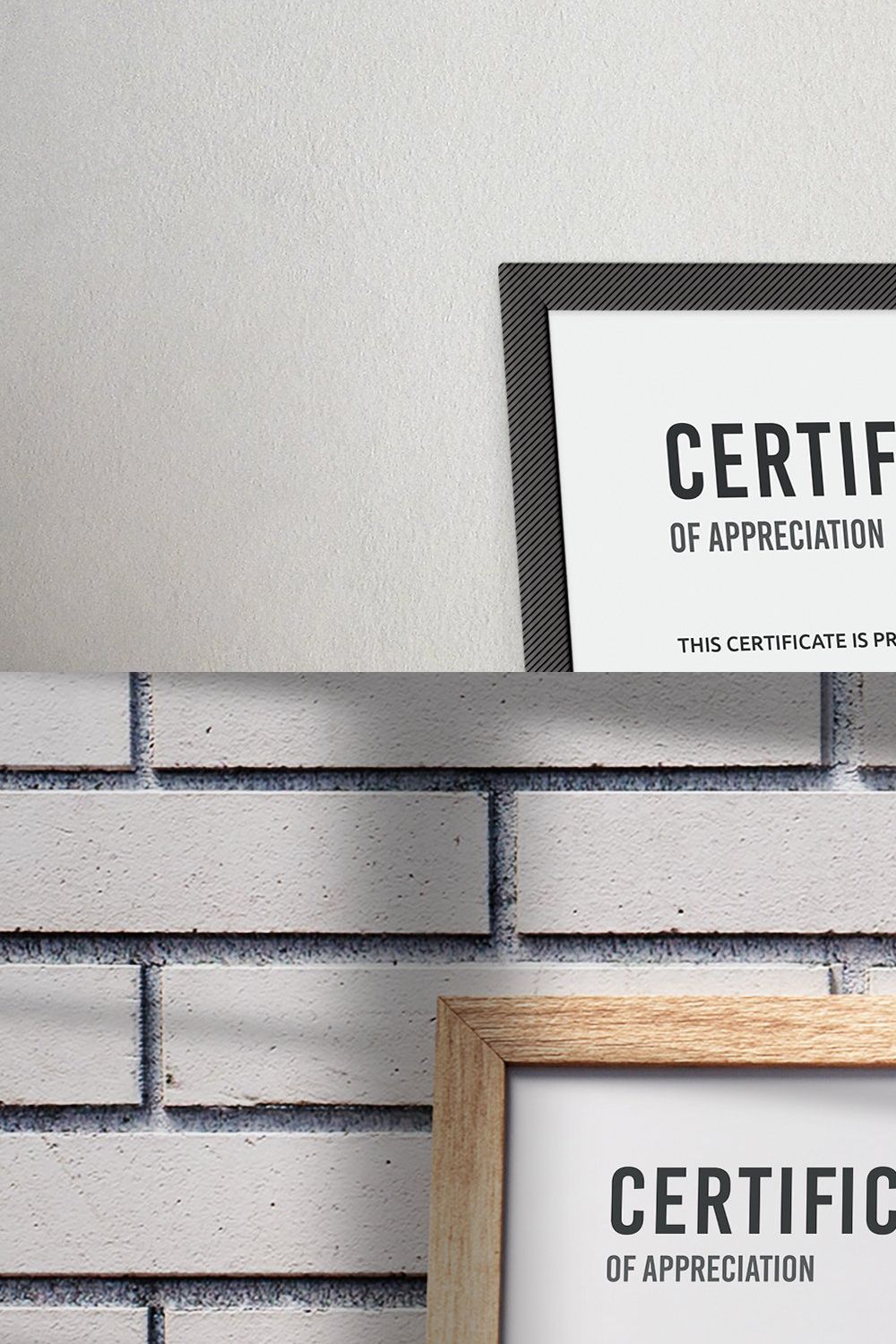 Clean Certificate Word pinterest preview image.
