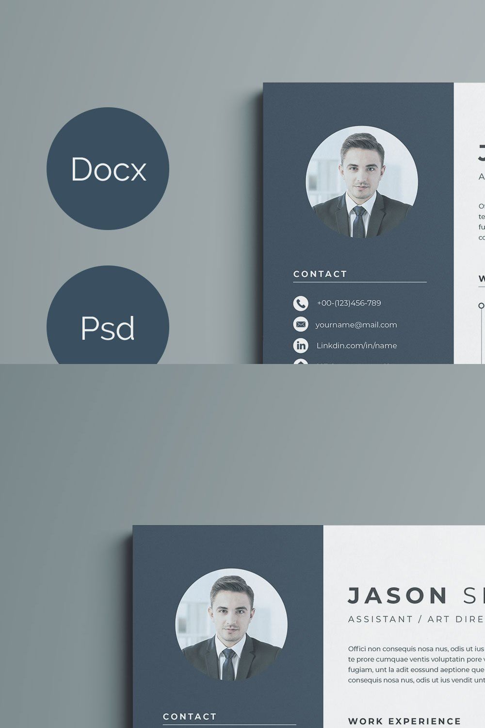 Clean Cv-Resume pinterest preview image.