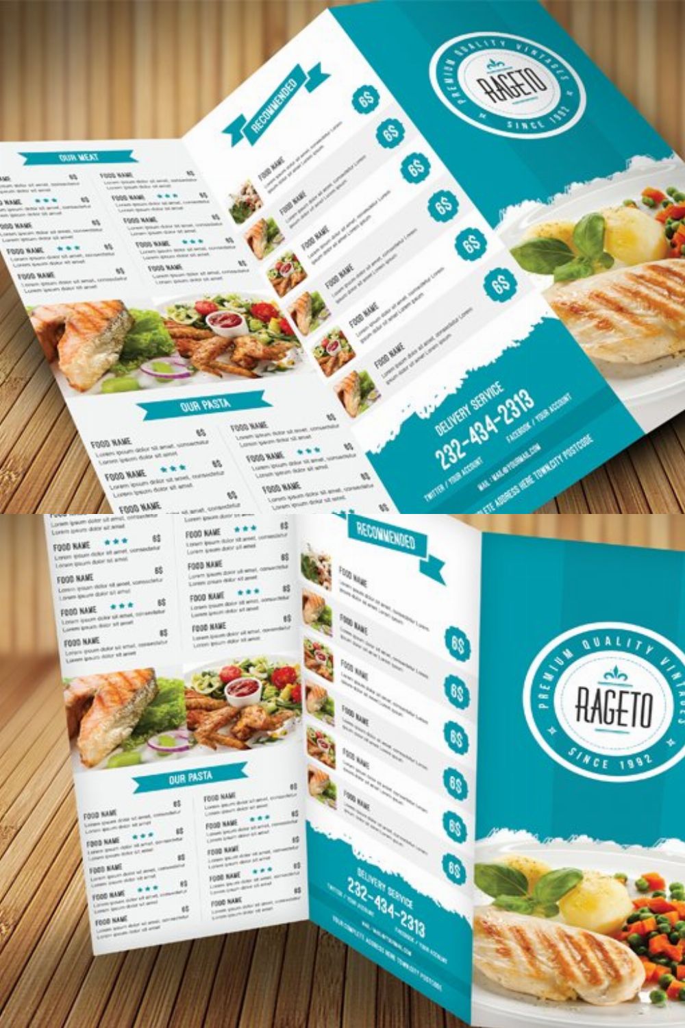 Clean Food Menu pinterest preview image.