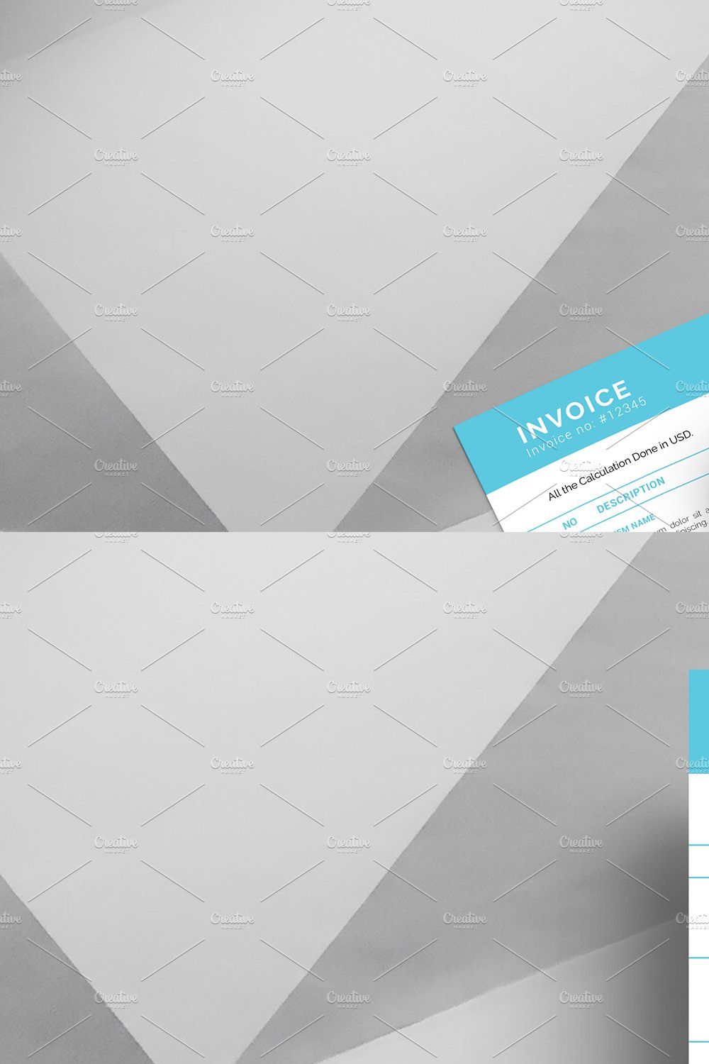 Clean Invoice V25 pinterest preview image.