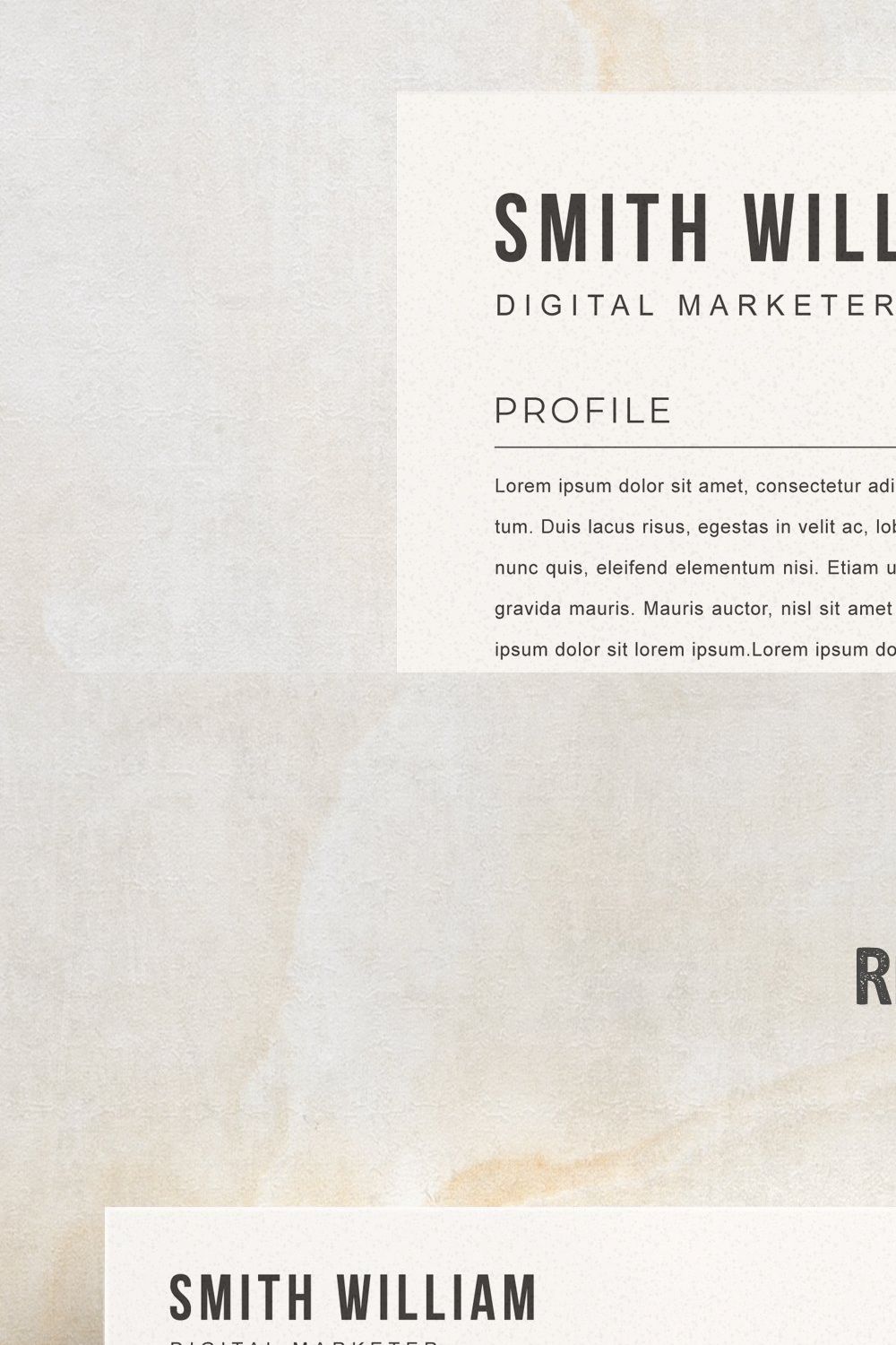 Clean Resume | Professional Resume pinterest preview image.