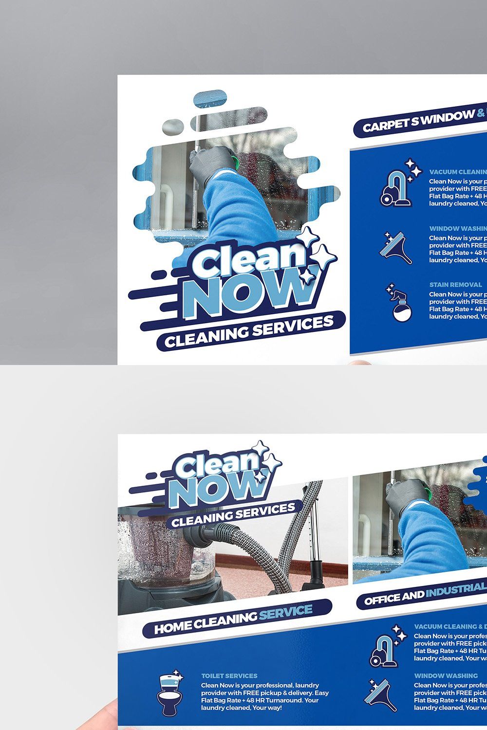 Cleaning Service Flyer Template pinterest preview image.
