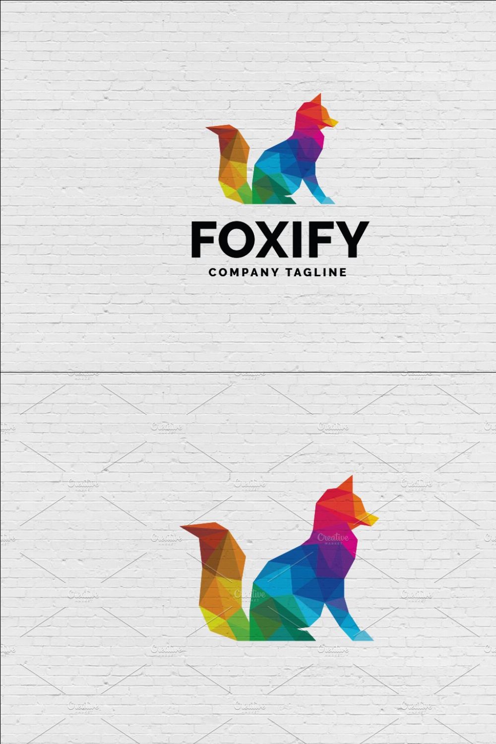 Colorful Fox Logo pinterest preview image.