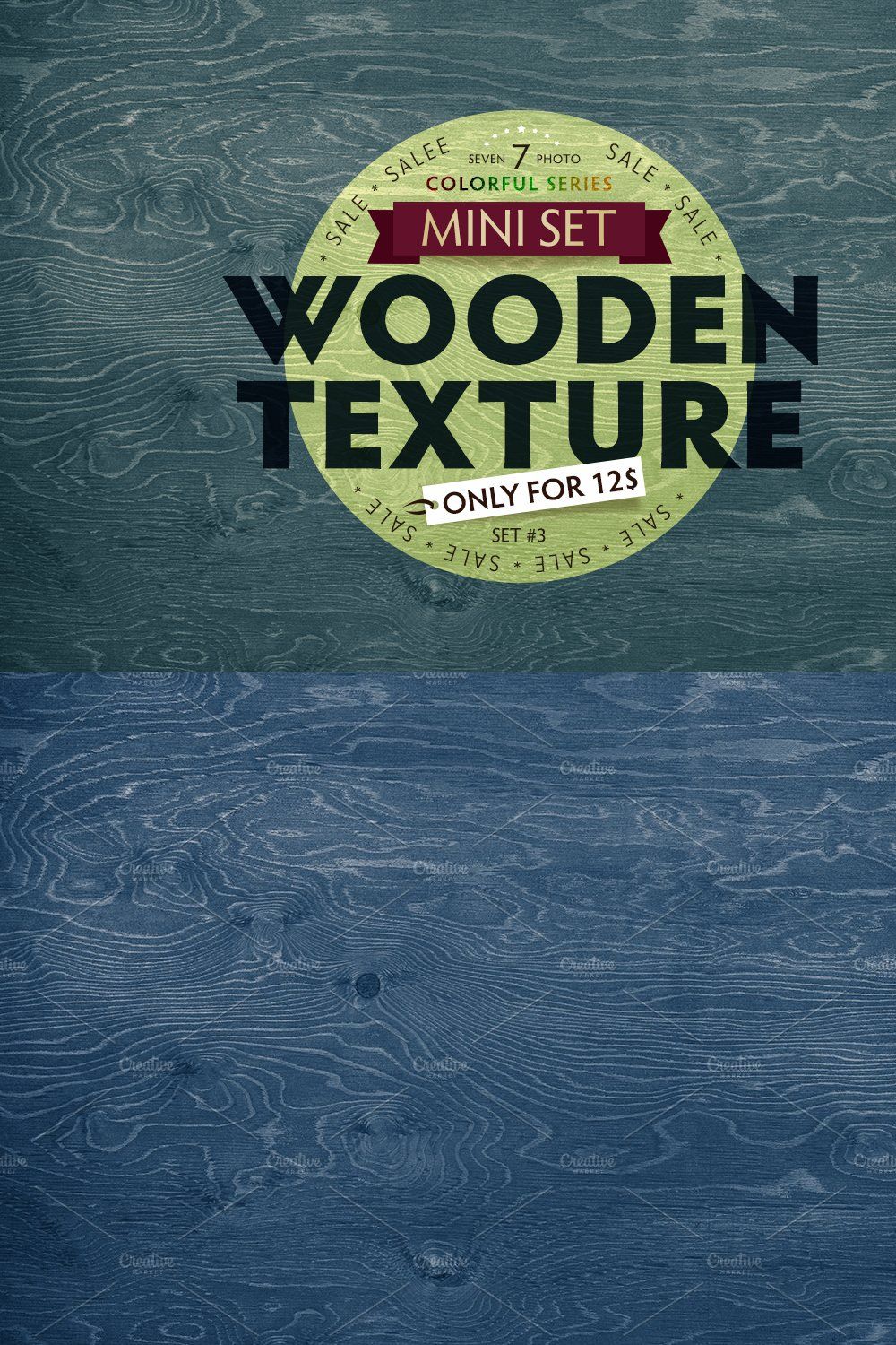 Colorful Wood Texture Set #3 pinterest preview image.
