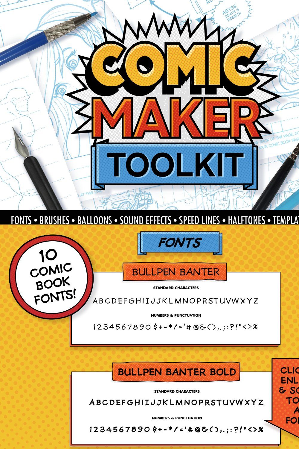 Comic Maker Toolkit pinterest preview image.