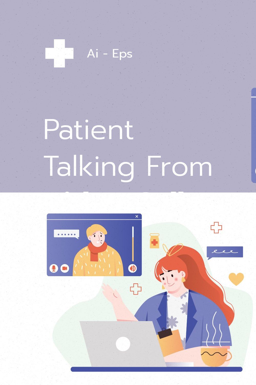 Consultation Service Illustration pinterest preview image.