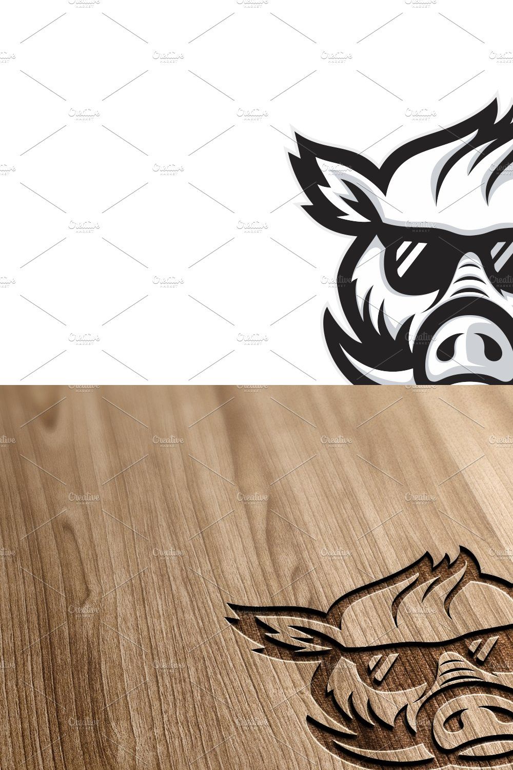 Cool Pig Logo pinterest preview image.