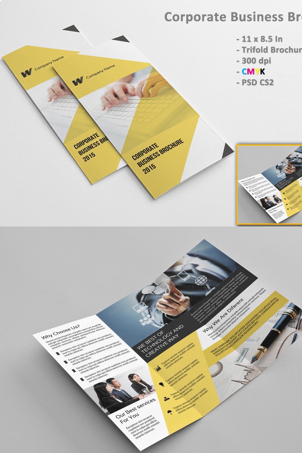 Corporate Business Brochure-V141 pinterest preview image.