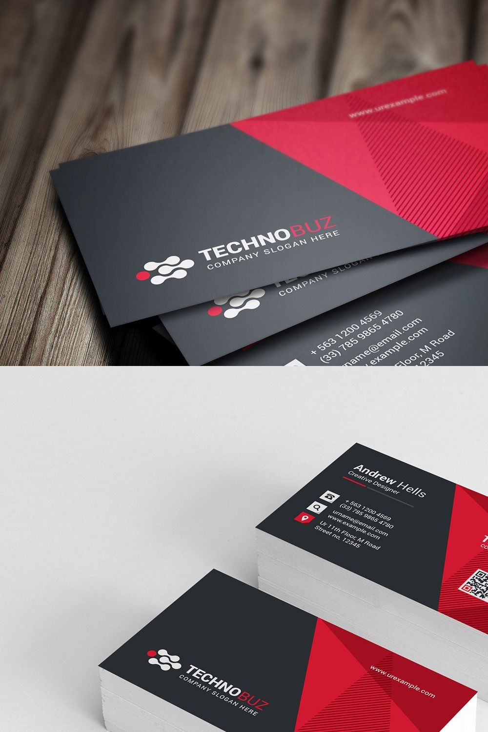 Corporate Business Card pinterest preview image.