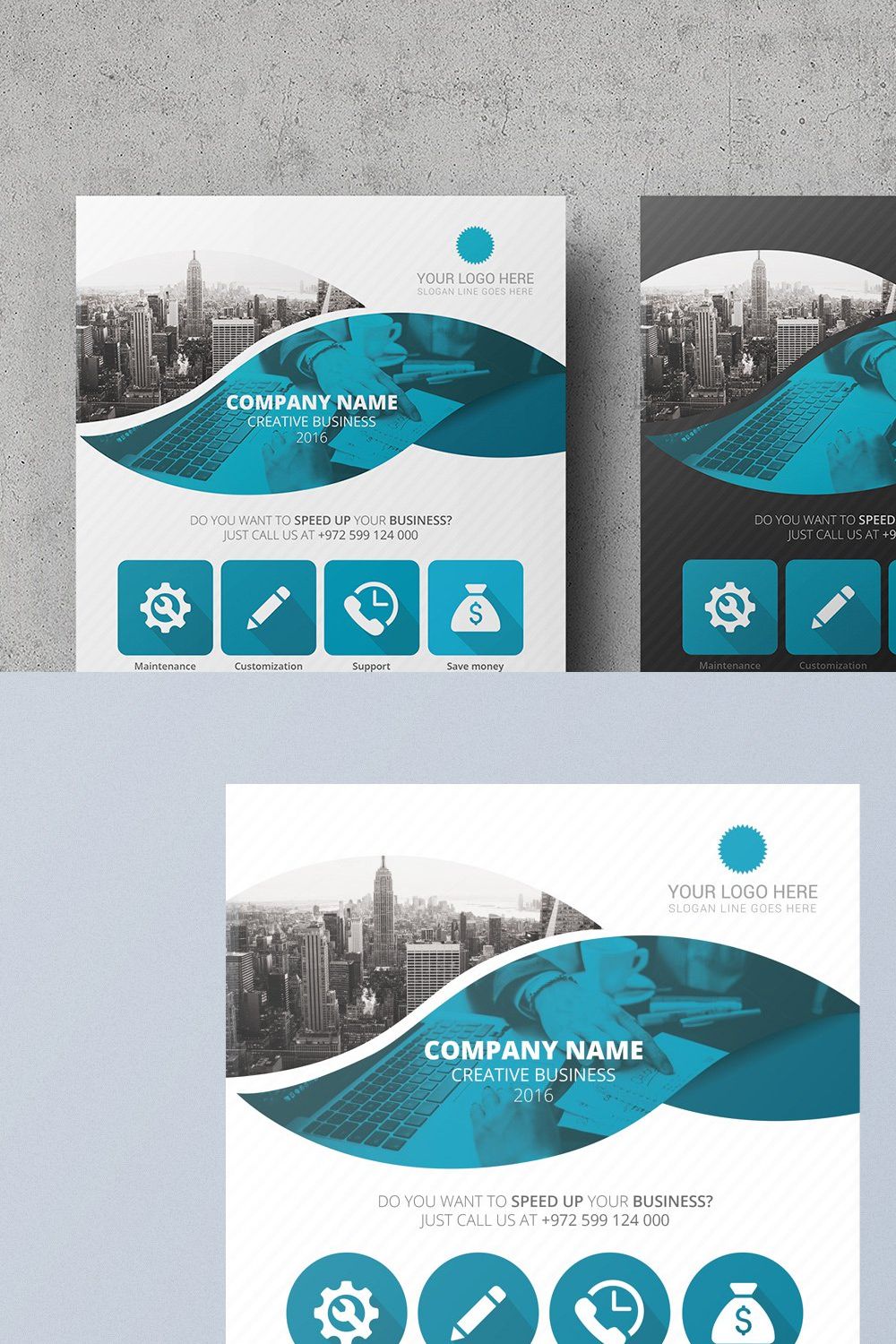Corporate Flyer Template 04 pinterest preview image.