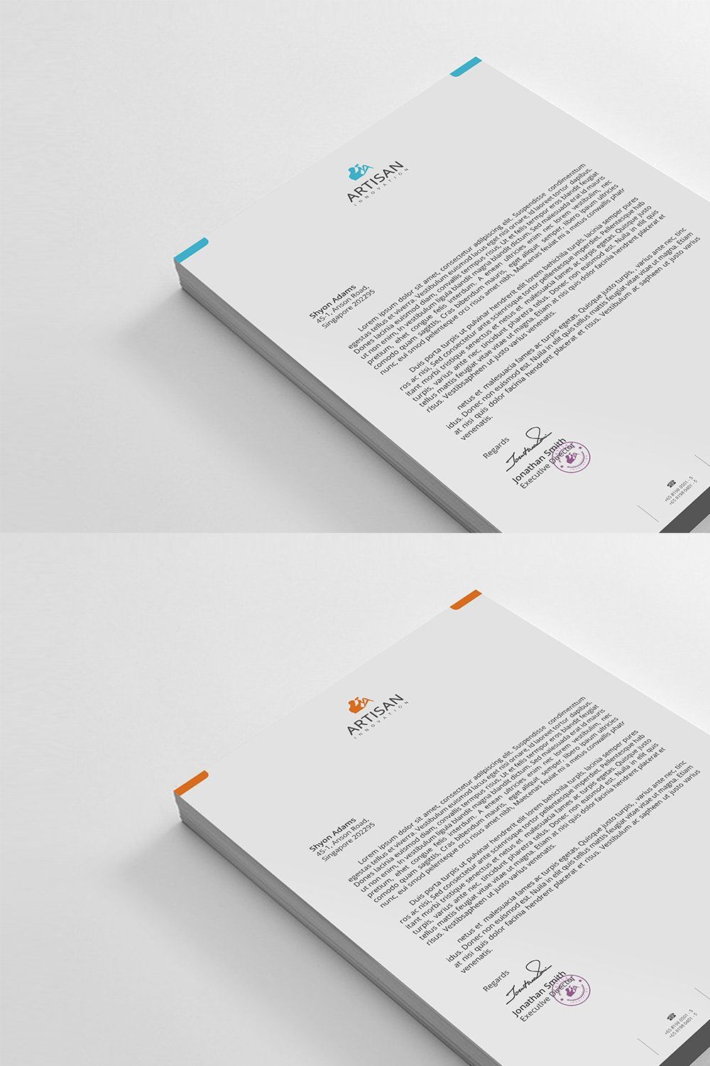 Corporate Letterhead pinterest preview image.