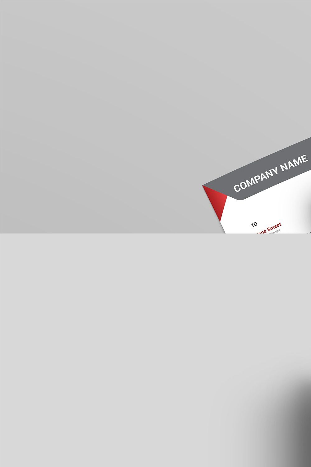 Corporate Letterhead Template pinterest preview image.