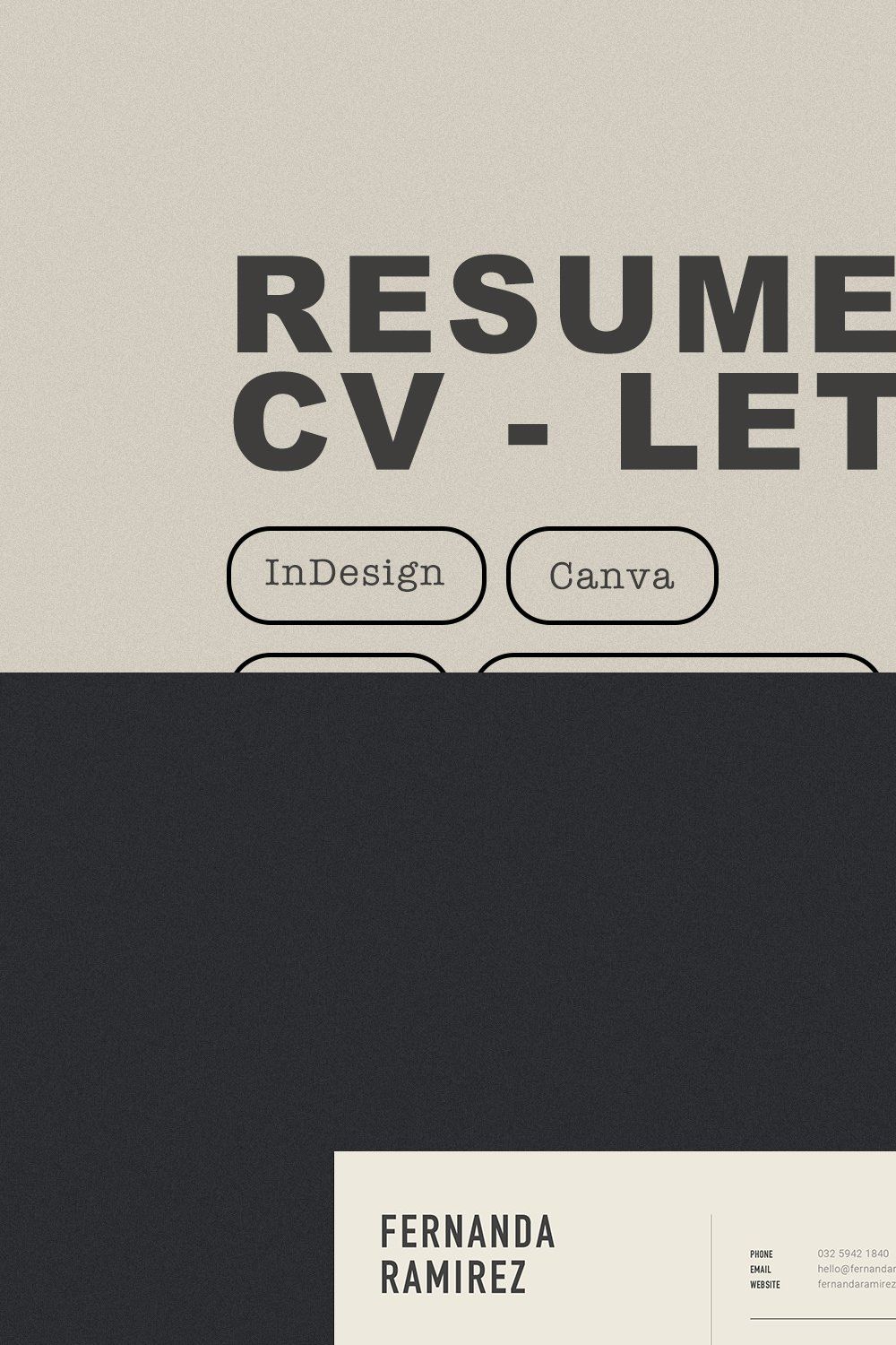 COS I Resume - CV - Letter pinterest preview image.