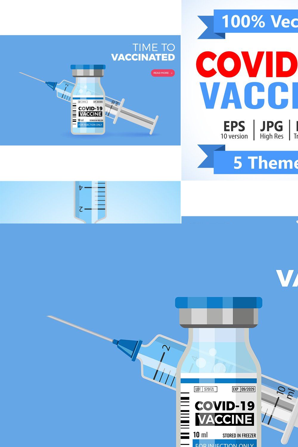 Covid-19 coronavirus vaccine syringe pinterest preview image.