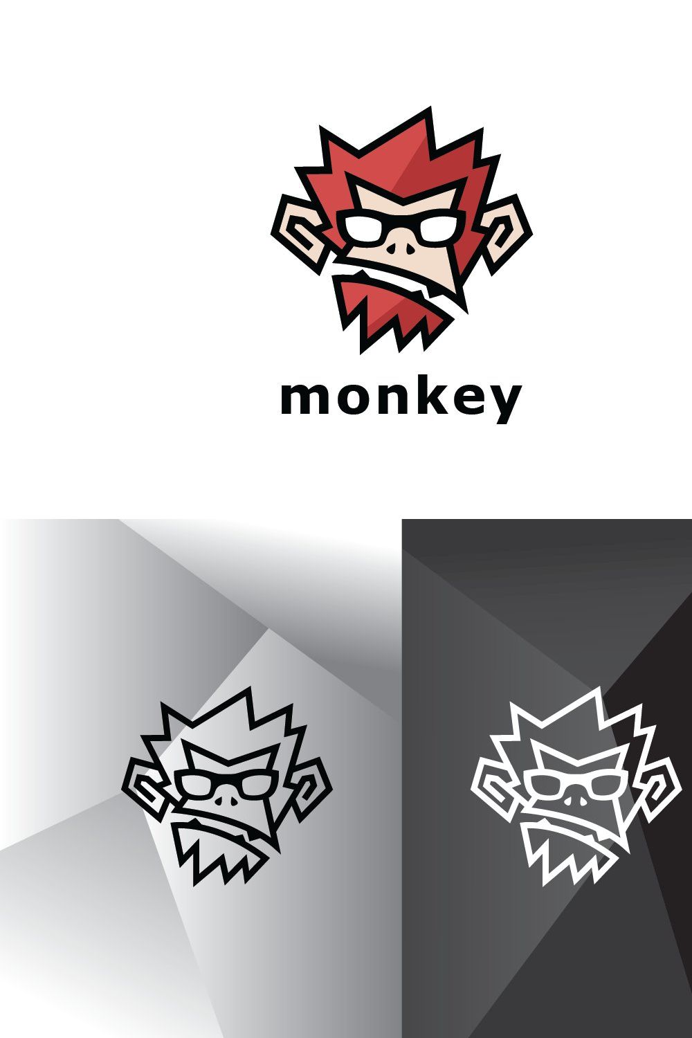 Crazy Monkey Logo Template – MasterBundles