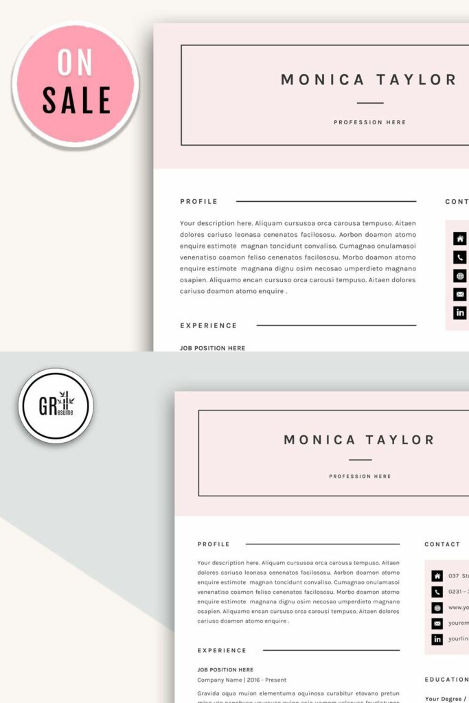 Creative CV Resume Template - 0122 – MasterBundles