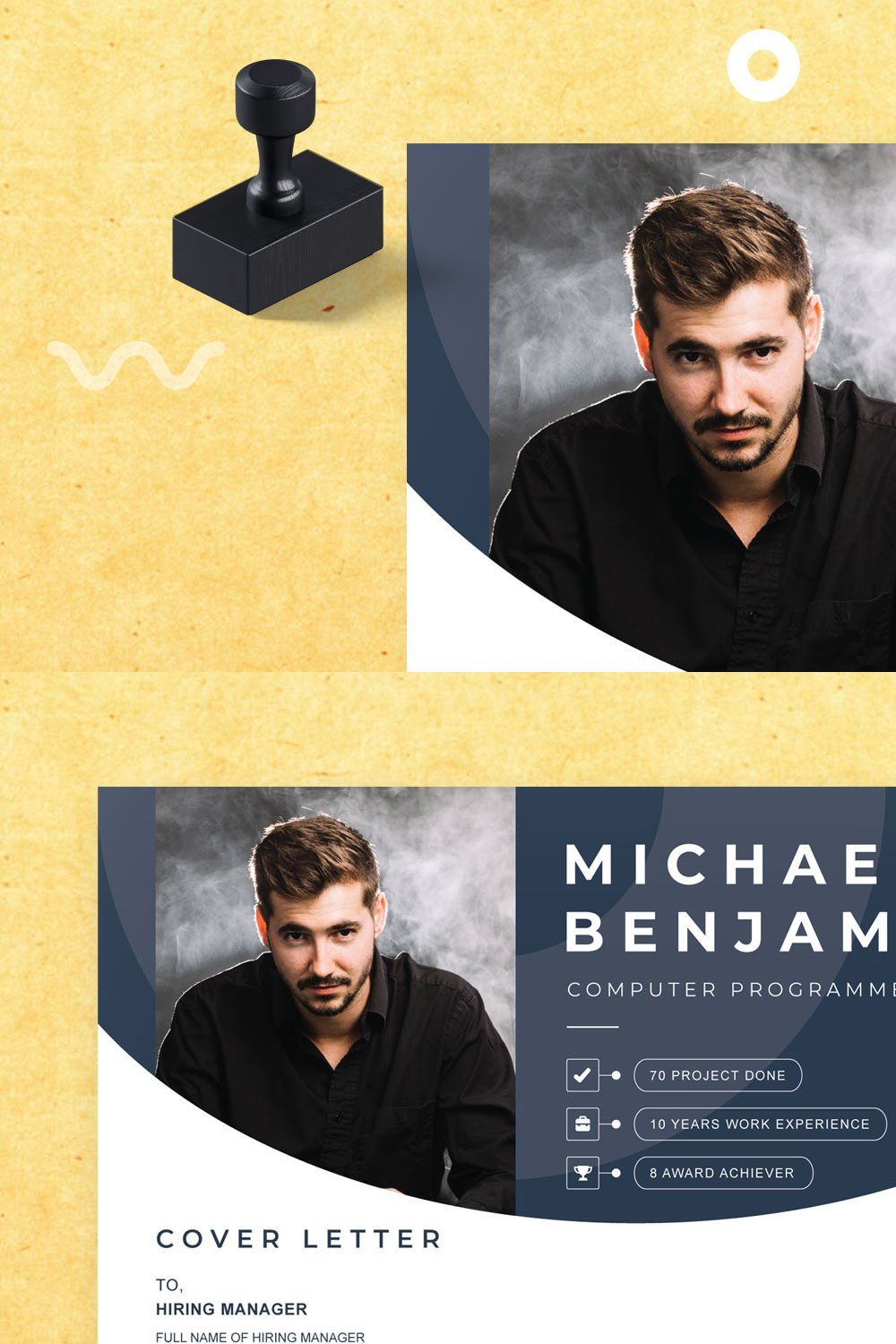 Creative Resume | Modern CV Template pinterest preview image.