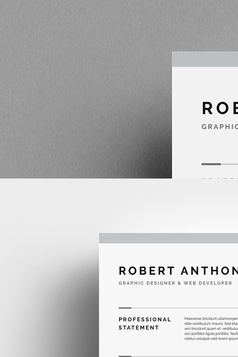 Creative Resume/CV Template pinterest preview image.