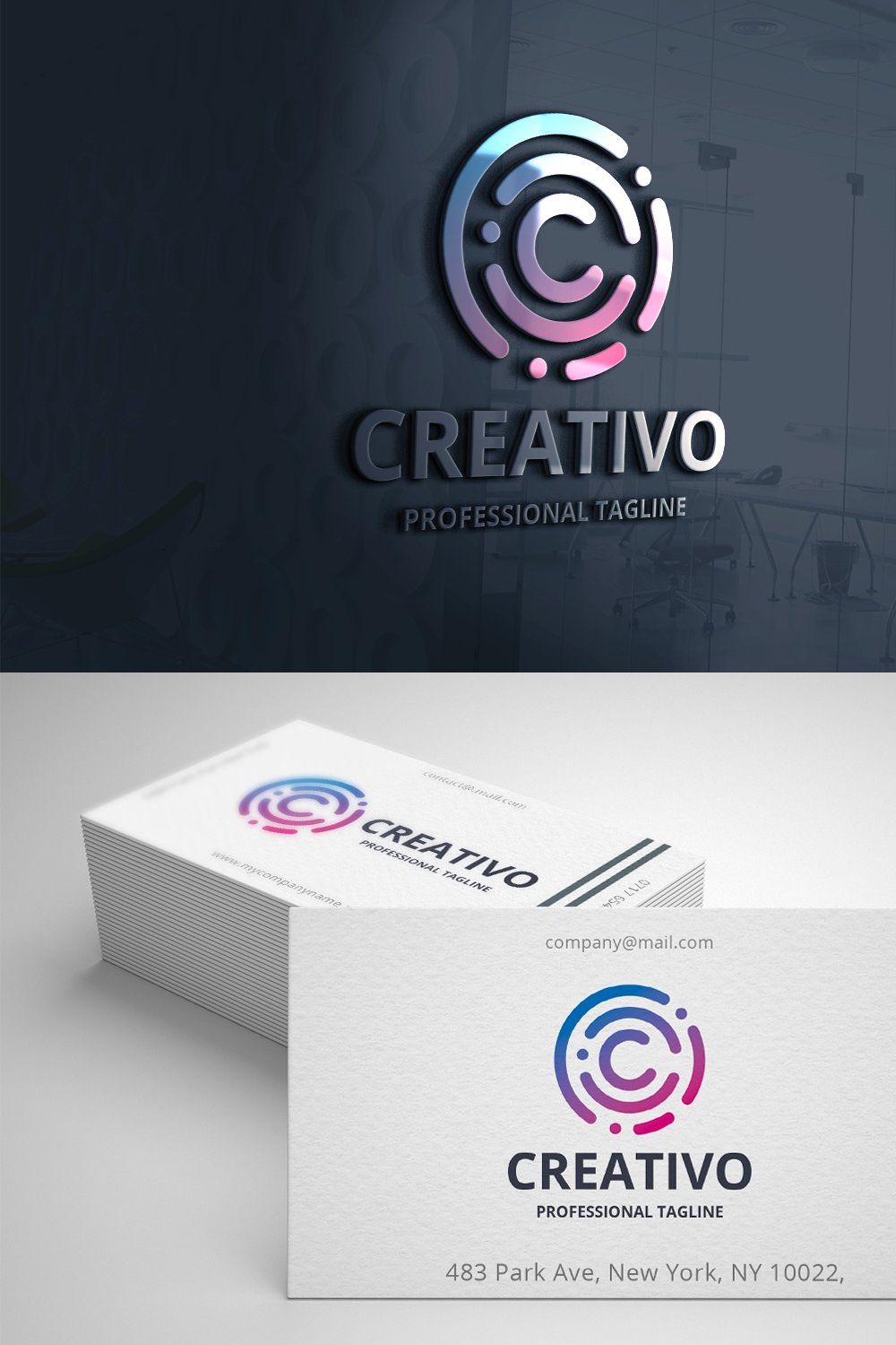 Creative Round Letter C Logo pinterest preview image.