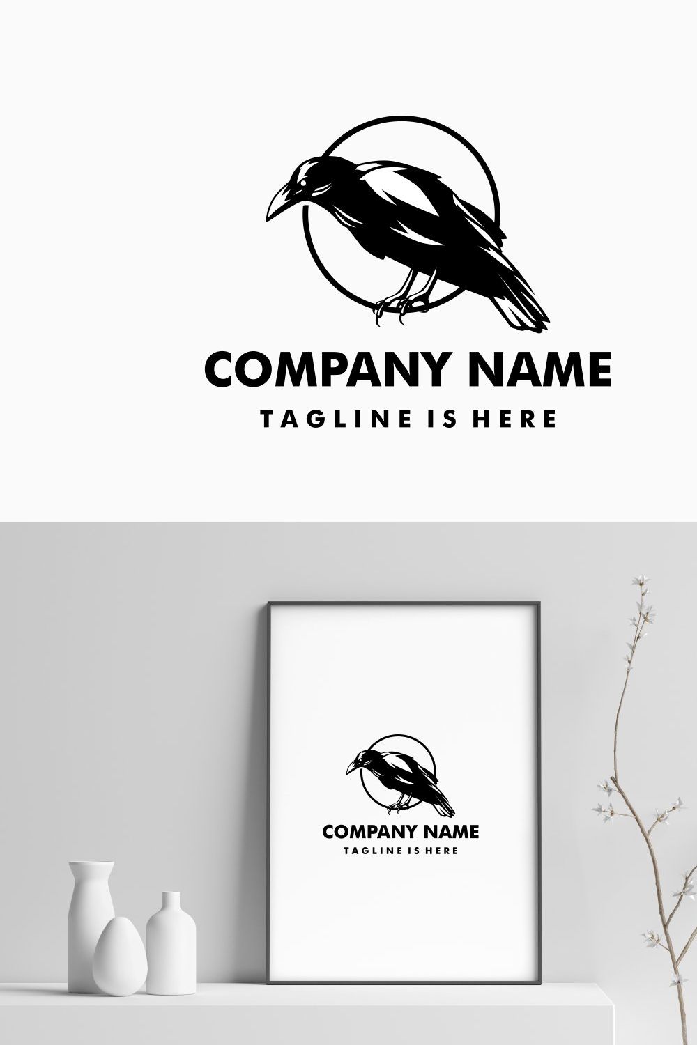 crow logo pinterest preview image.