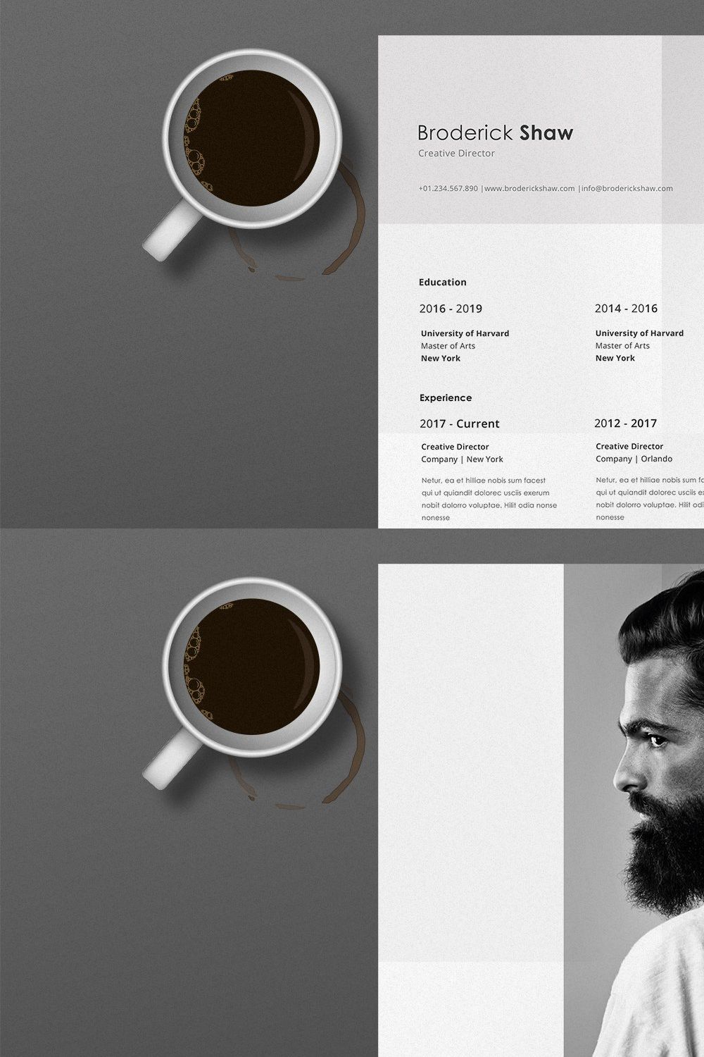 Crux Resume Template pinterest preview image.