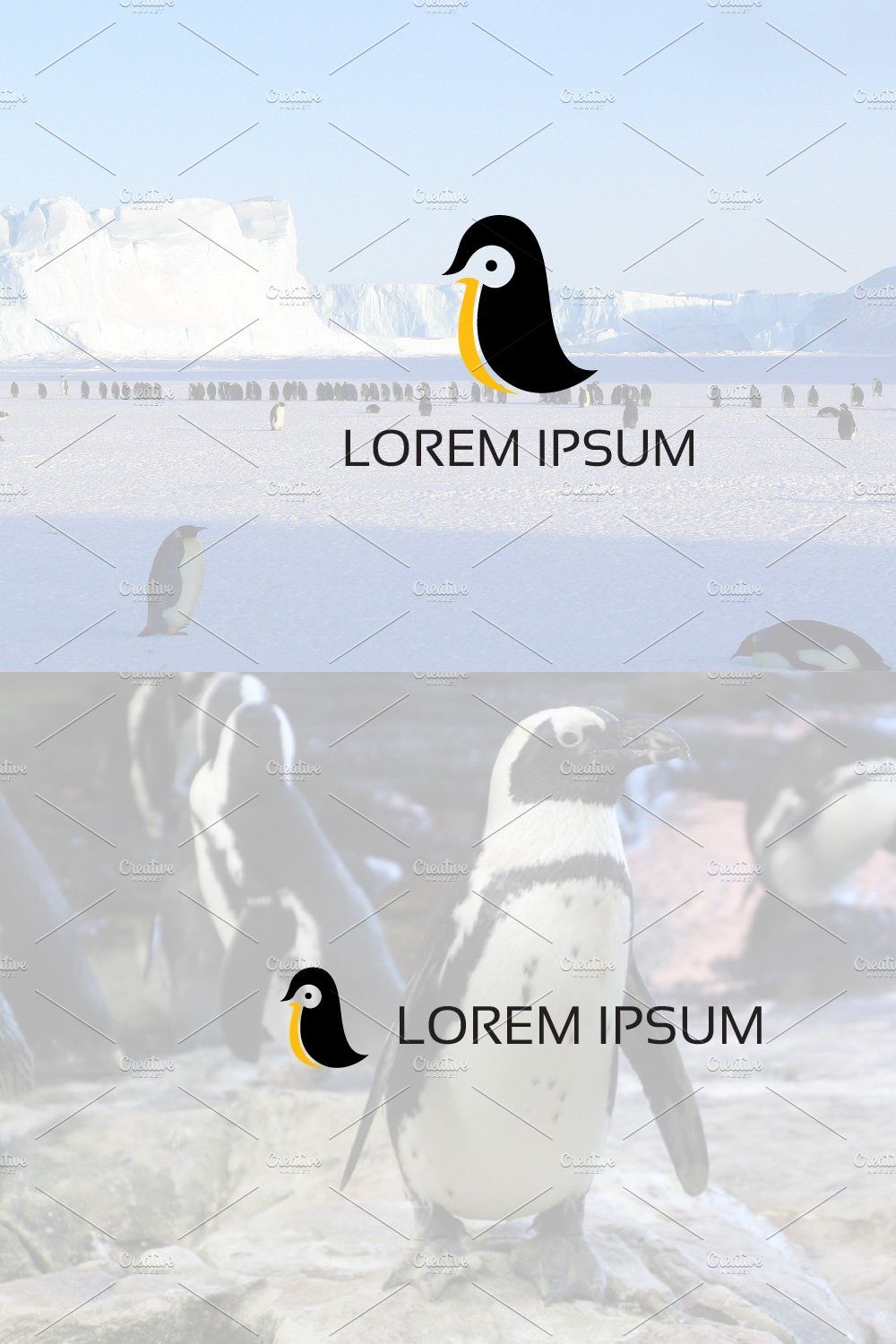 Cute Little Penguin Wildlife Logo pinterest preview image.