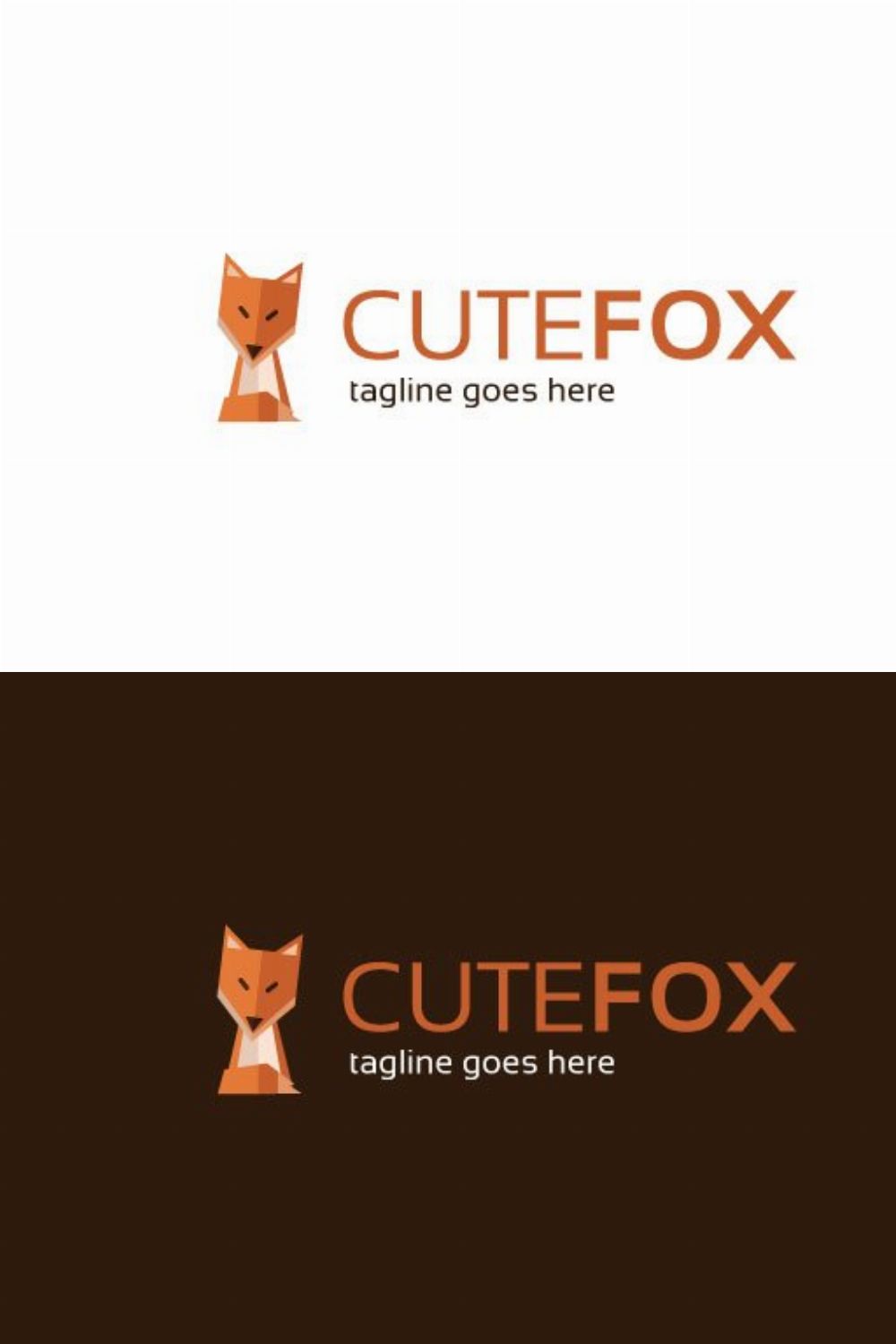 CuteFox Logo Mascot pinterest preview image.