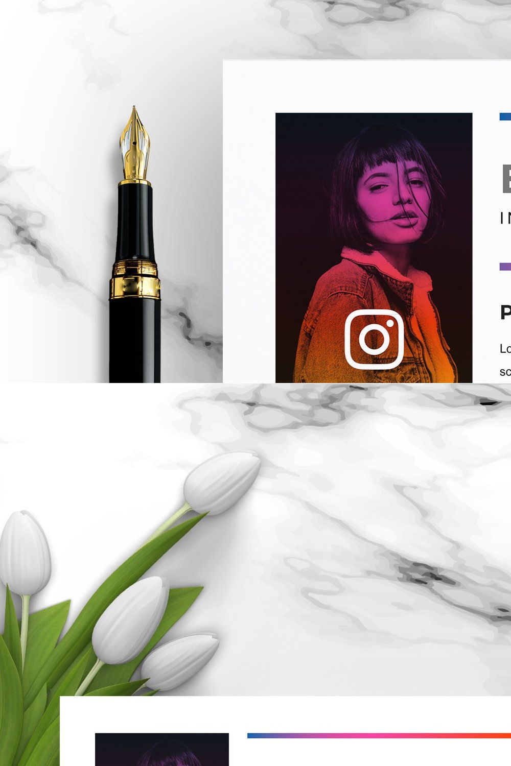 CV / Resume for Instagram Marketer pinterest preview image.