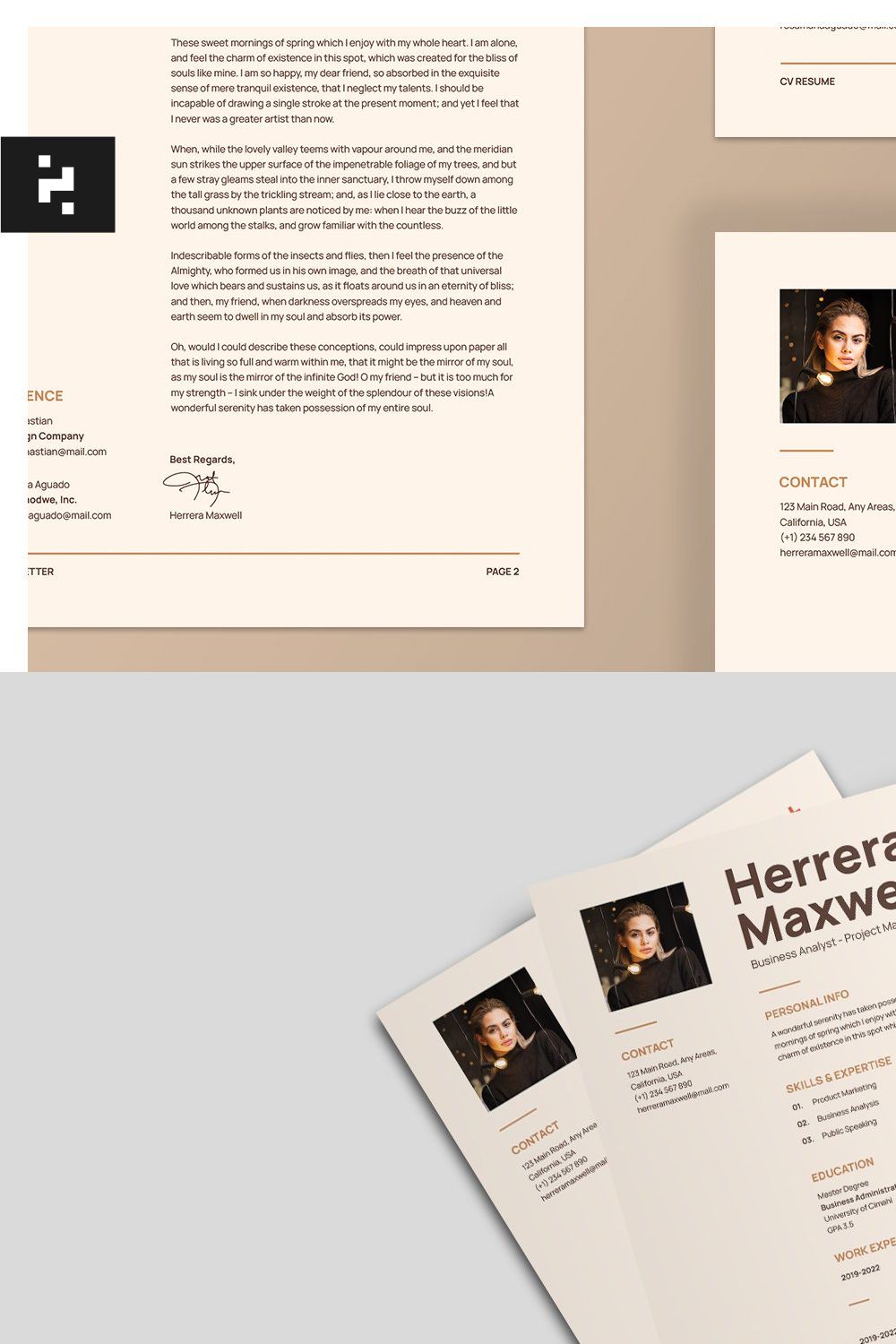 CV Resume - Modern Swiss Style pinterest preview image.