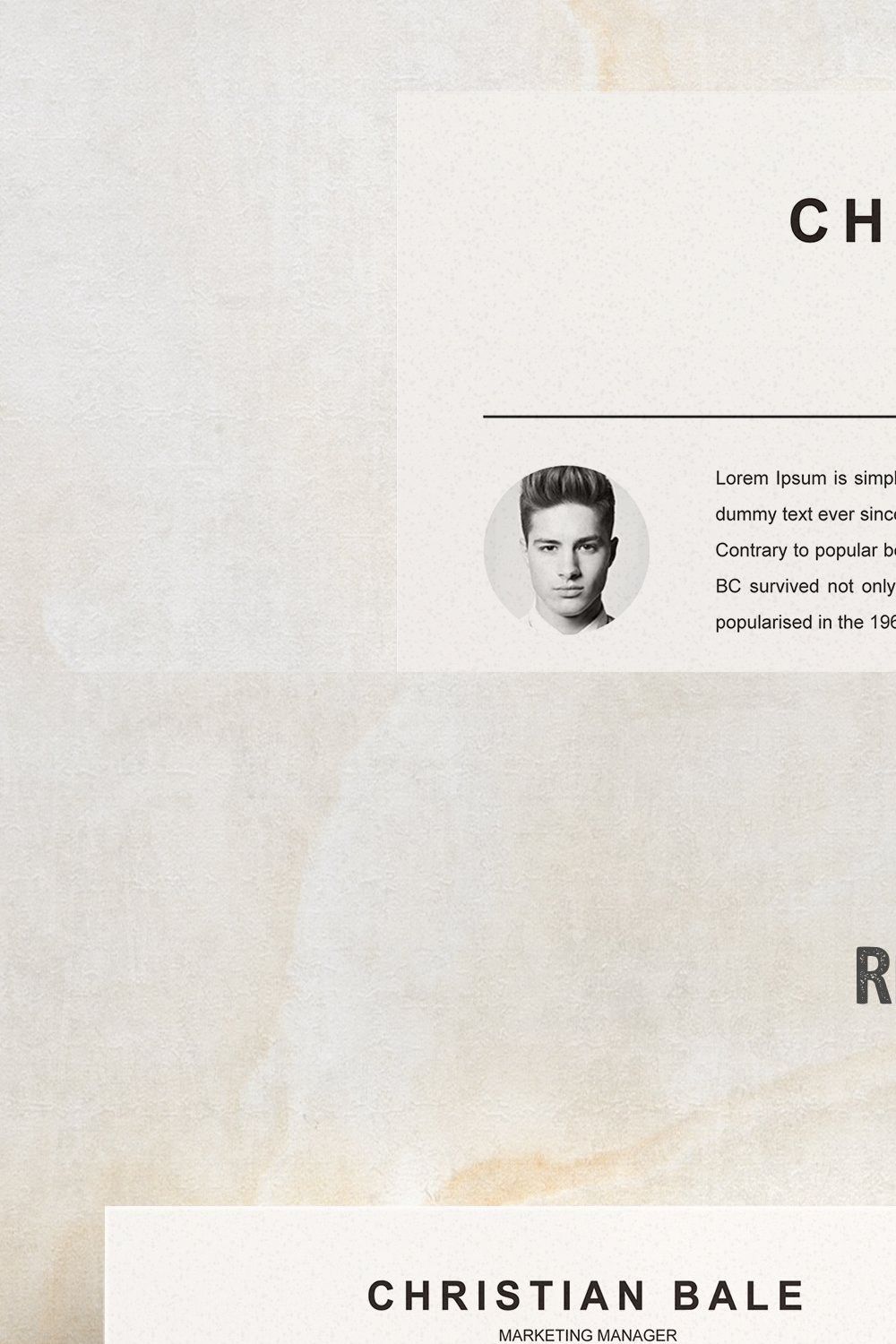 CV / Resume Template | MS Word pinterest preview image.