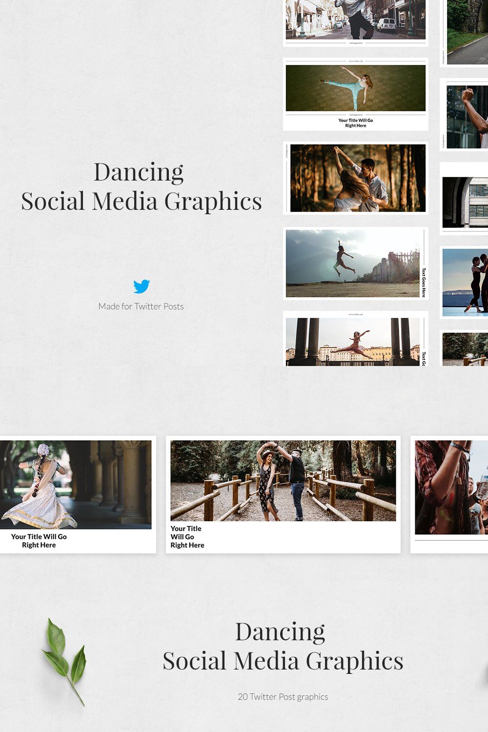 Dancing Twitter Posts pinterest preview image.