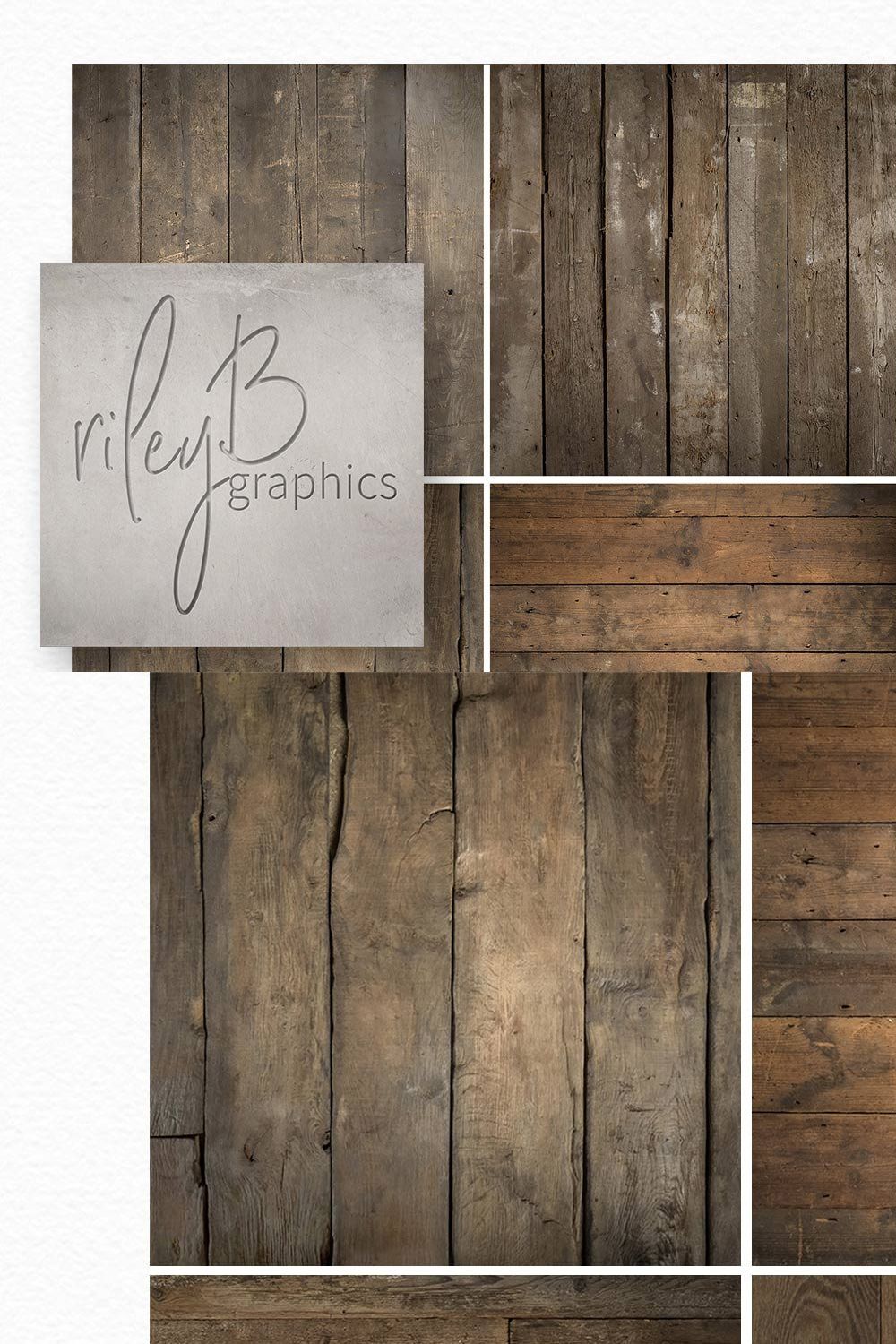 Dark Rustic Wood Textures pinterest preview image.