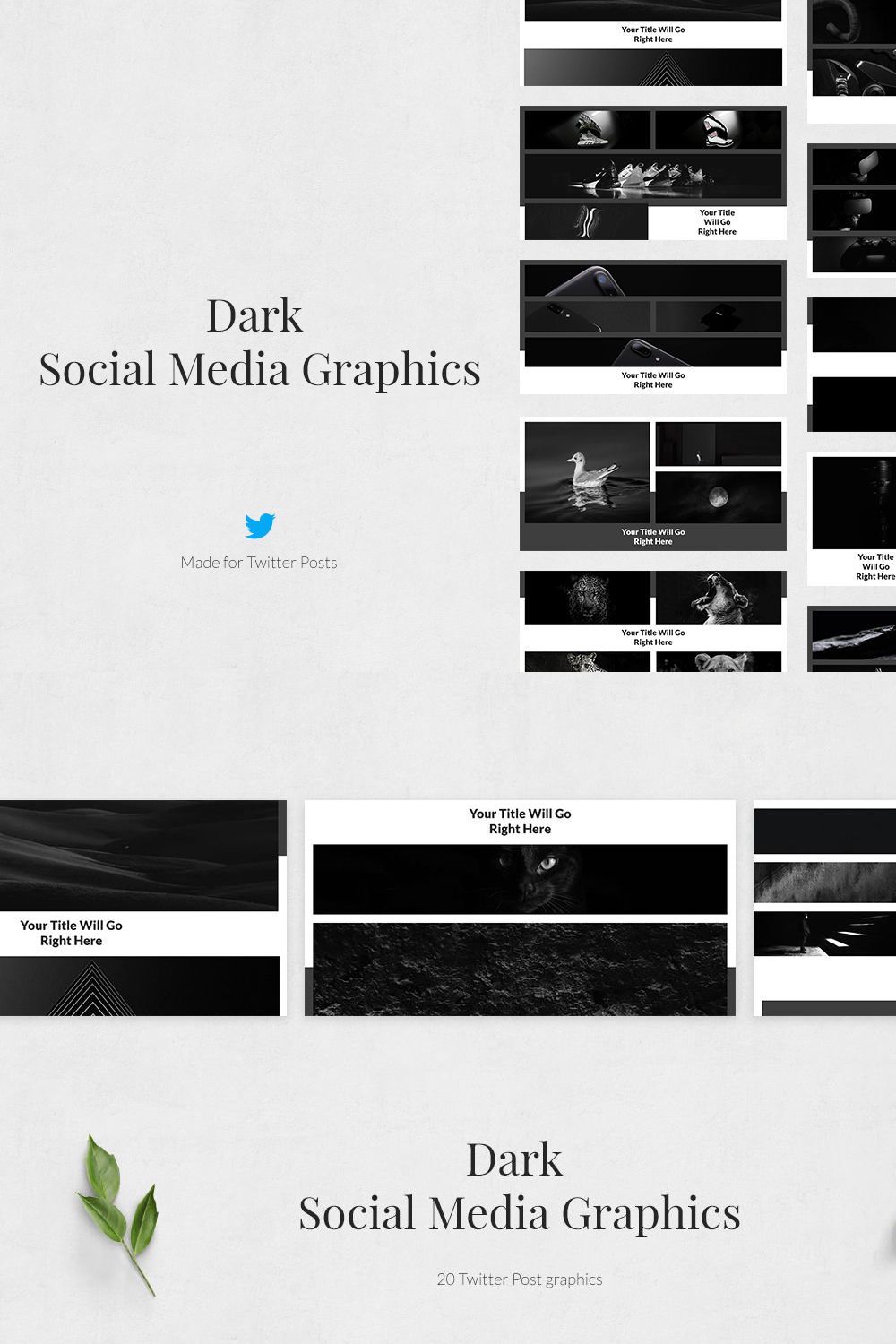 Dark Twitter Posts pinterest preview image.
