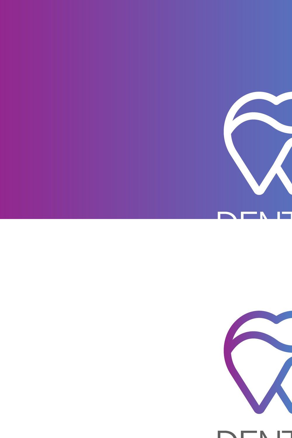 Dental logo pinterest preview image.
