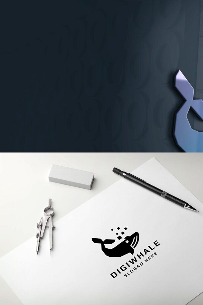 Digital Whale Logo Template – MasterBundles