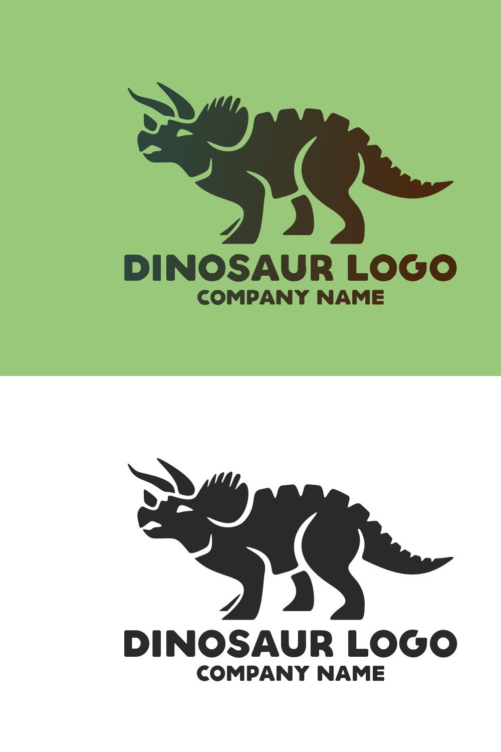 Dinosaur Logo pinterest preview image.