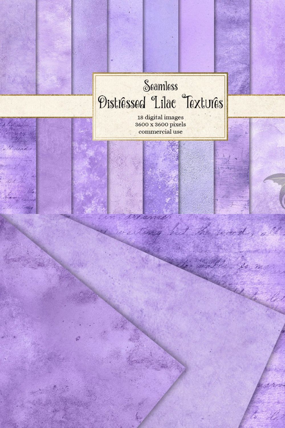 Distressed Lilac Textures pinterest preview image.