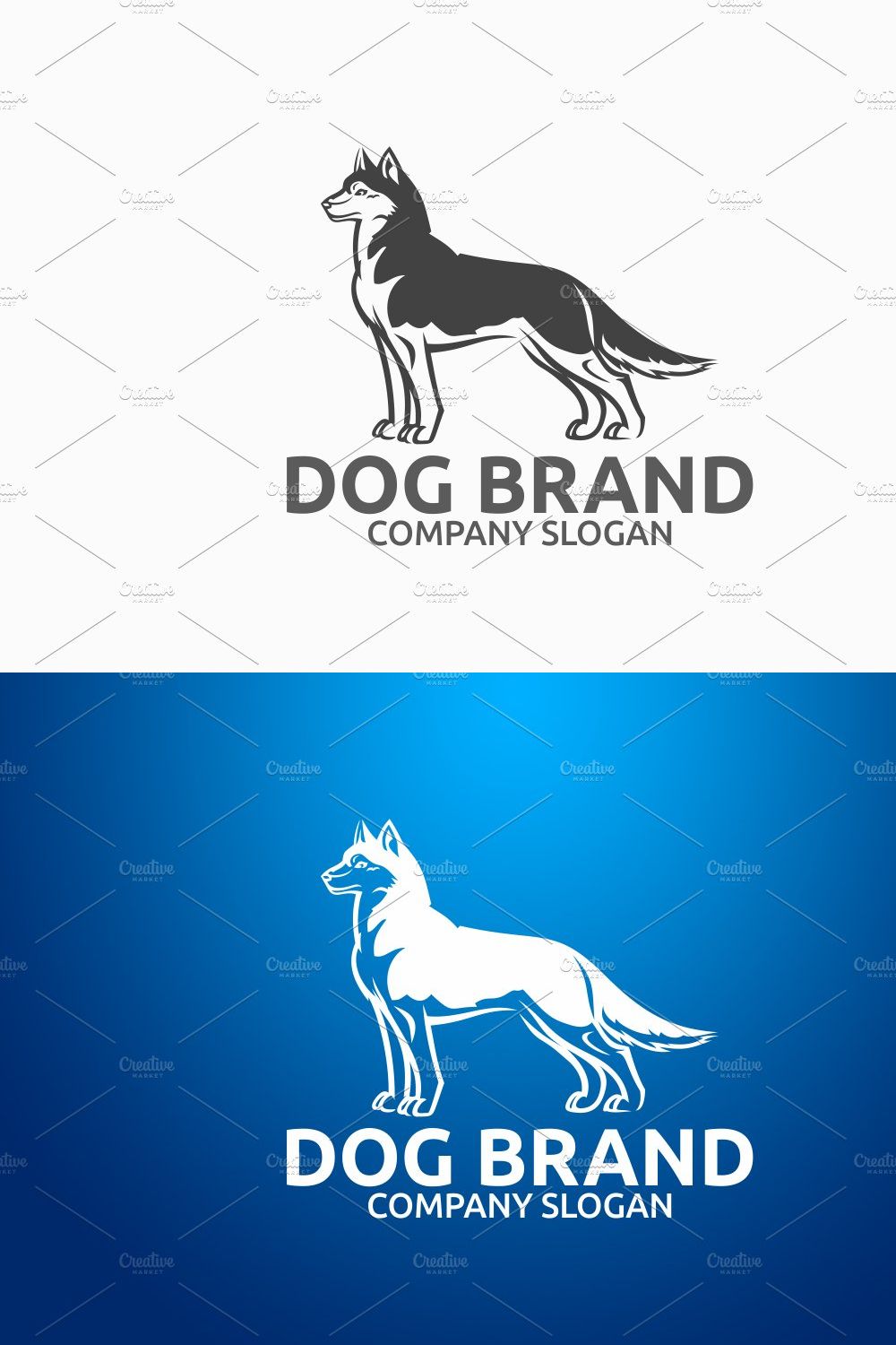 Dog Brand Logo pinterest preview image.