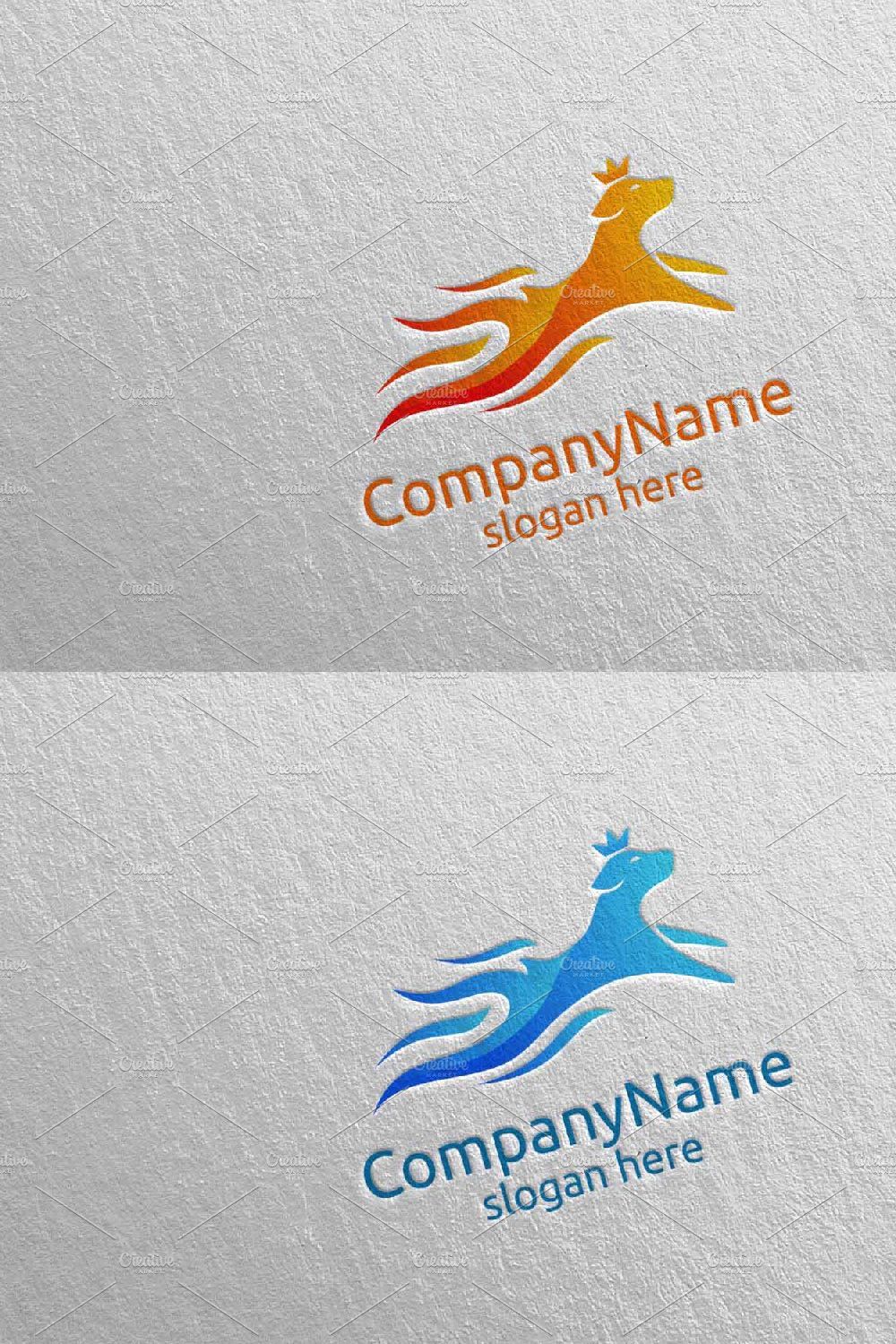 Dog Logo Design 2 pinterest preview image.