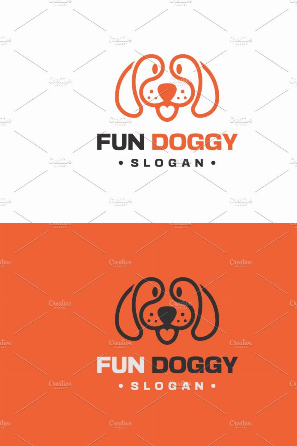 Dog Logo Template pinterest preview image.