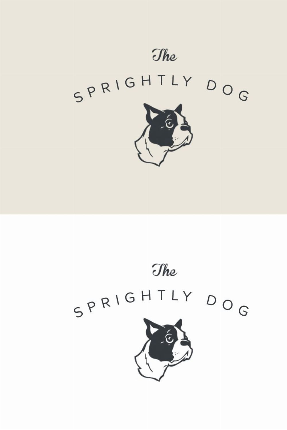Dog Puppy Sprightly Logo pinterest preview image.