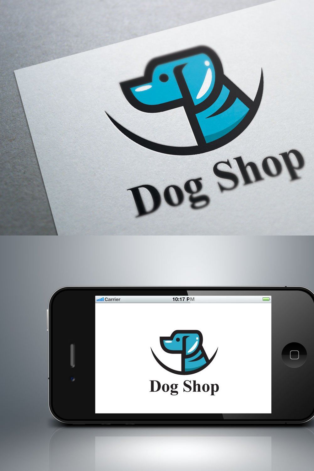 Dog Shop Logo Template pinterest preview image.