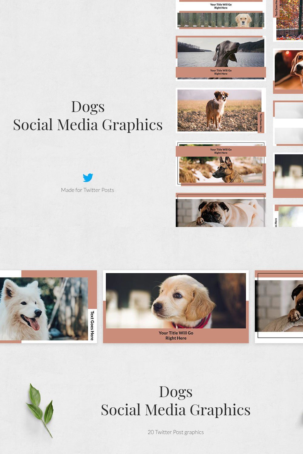 Dogs Twitter Posts pinterest preview image.