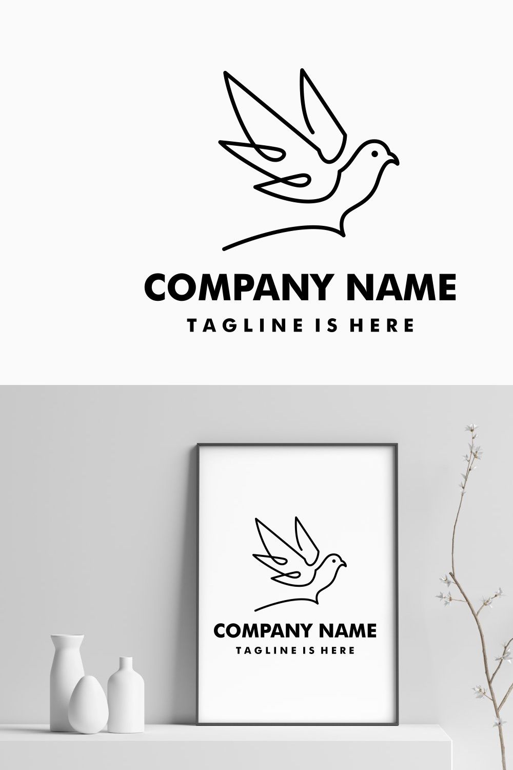 dove logo pinterest preview image.