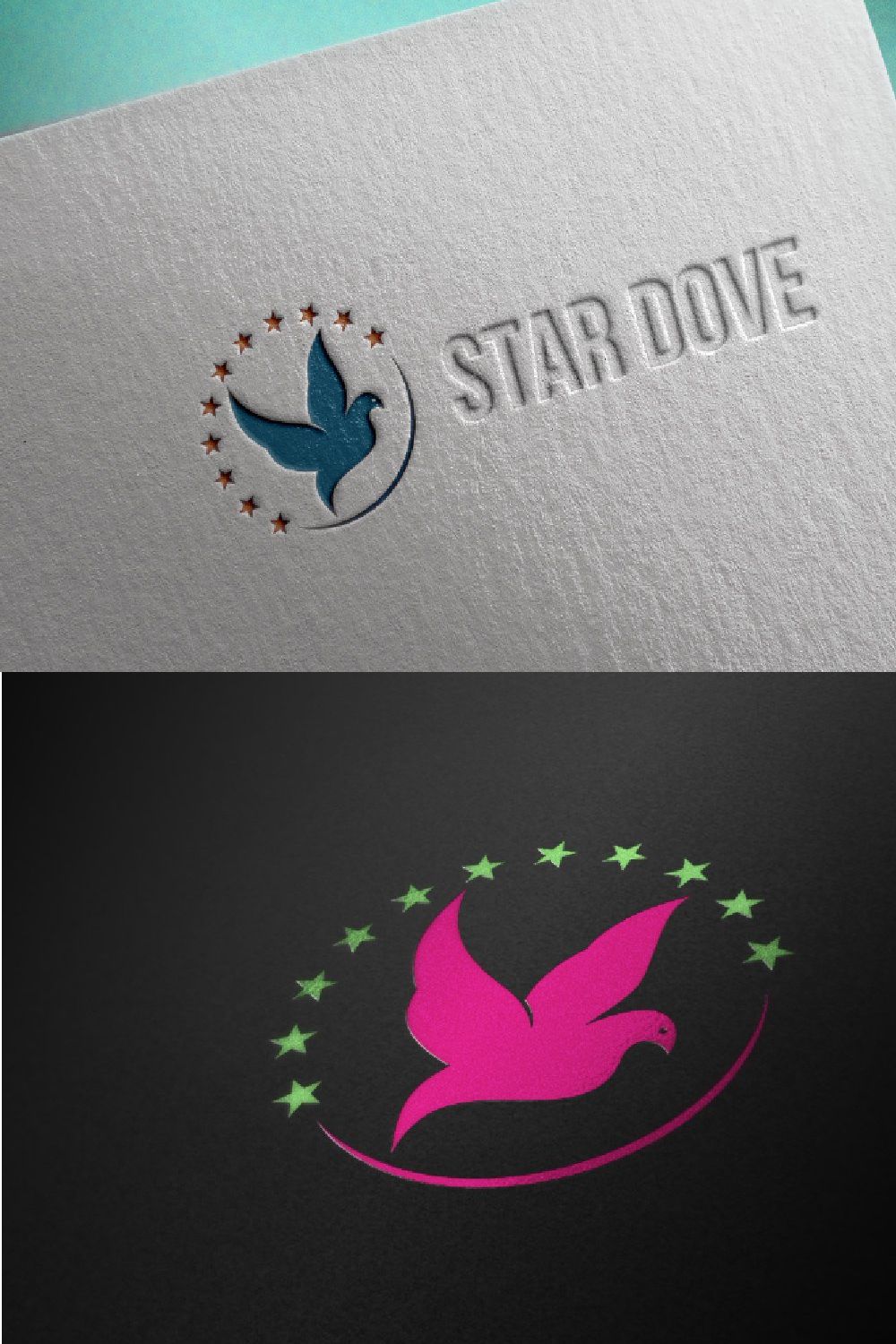 Dove Logo Flying with Star pinterest preview image.