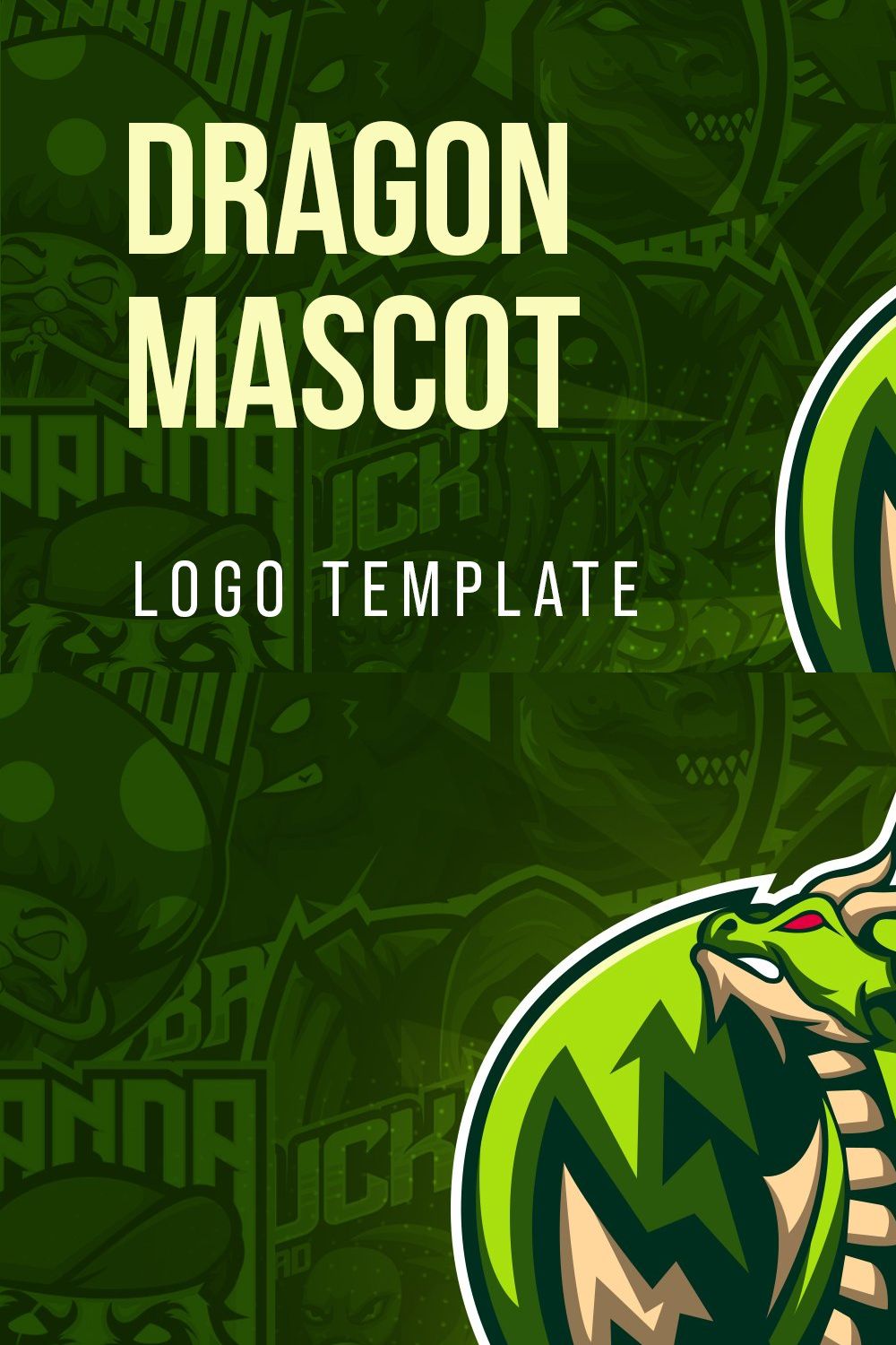 Dragon Esport Mascot Logo pinterest preview image.