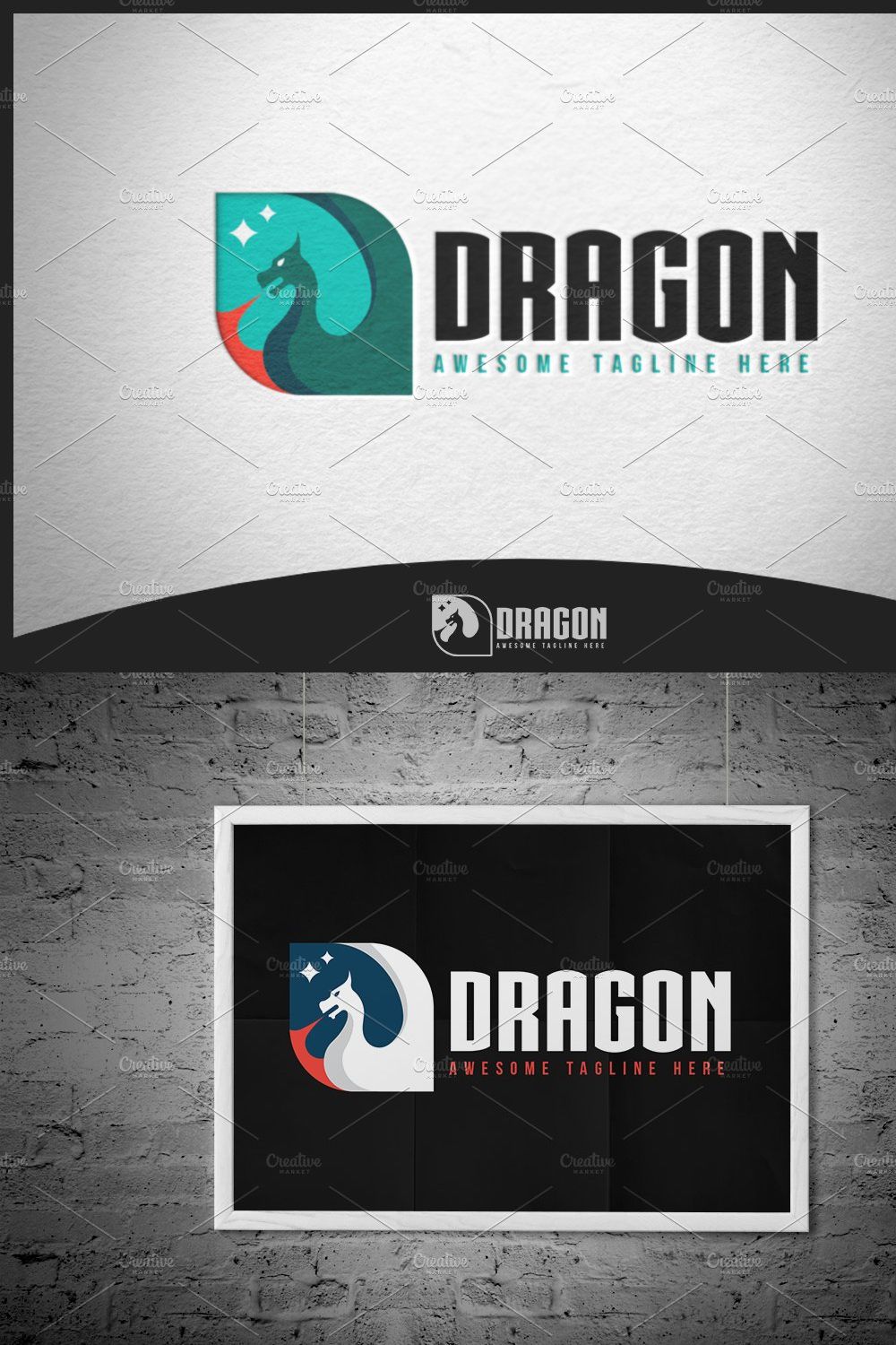 Dragon Logo 4 pinterest preview image.