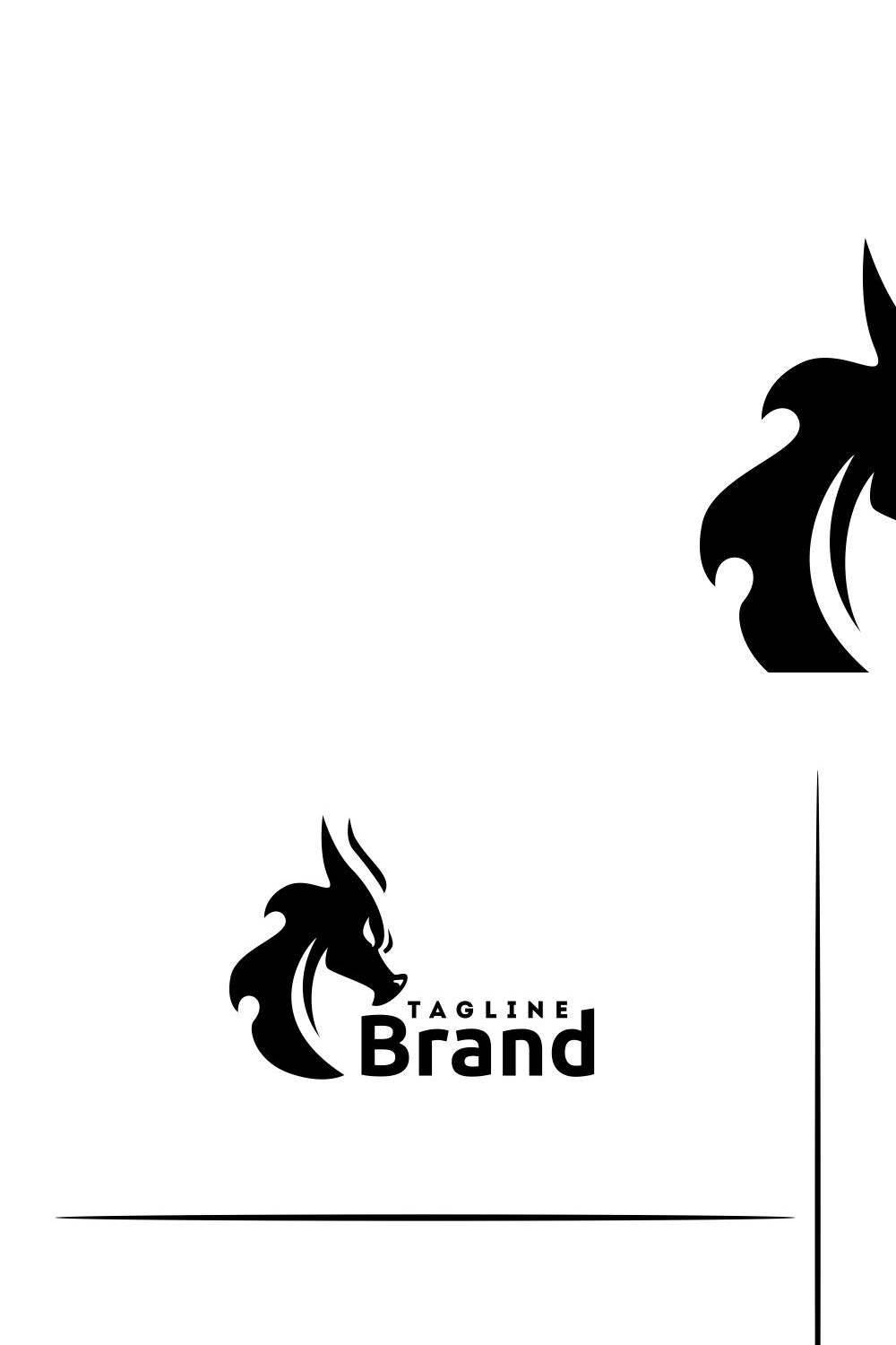 Dragon Logo Template pinterest preview image.